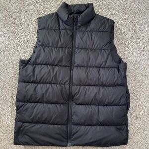 ASOS Mens Size M Black Zip Up Pockets Sleeveless Puffer Vest Jacket